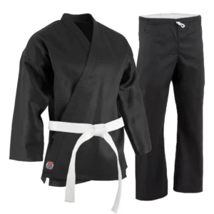 ProForce® 6 oz. Karate Uniform (Elastic Drawstring) - 55/45 Blend - Black